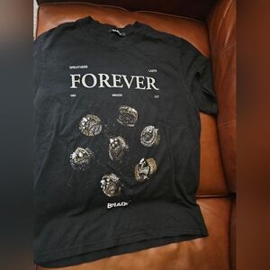Brady Forever Black Graphic Tee Size Large Euc